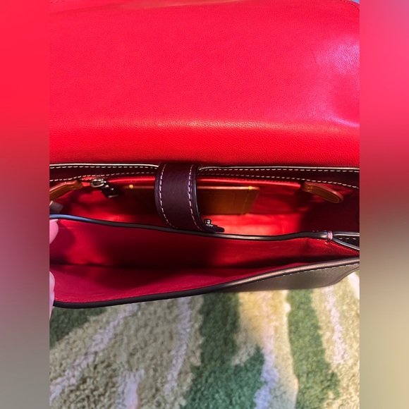 Coach 1941 Saddle 23 in Oxblood/Burnished Merlot/Ruby 20115 Genuine Python - Picture 4 of 9